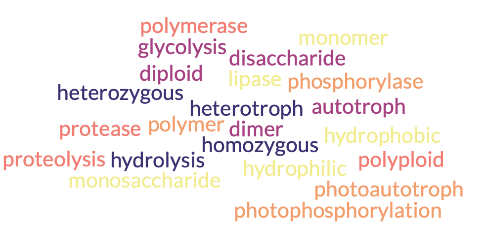 ToC Image: Word Cloud of Biology Terms