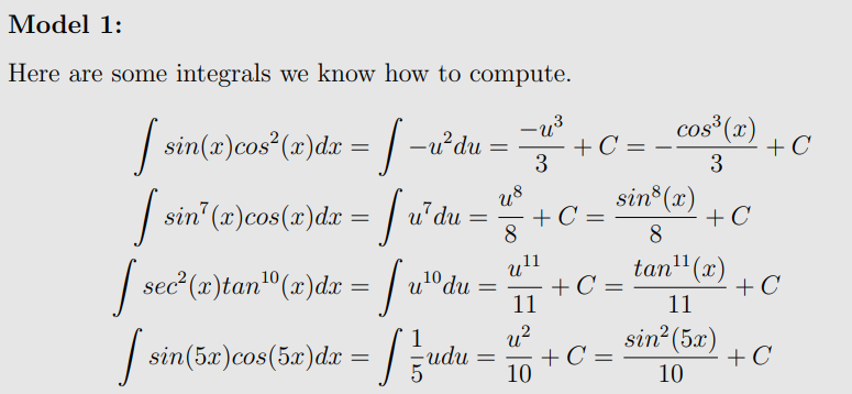 ToC Image: solved integrals